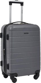 Wrangler Smart Spinner Hardside Luggage, 22-Inch Carry-On, Quiet Shade