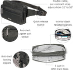 Baggallini Securtex Anti-theft Belt Bag 8.8"x5.5" Crossbody Fanny Pack for Women RFID Wallet Locking Zipper Travel Purse