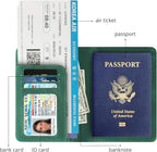 Passport Holder for Travel Essentials,RFID Blocking Passport Cover Wallet Card Case for Women and Men (Dark Green)