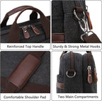 RAVUO Messenger Bag for Men, Water Resistant 17.3 inch Laptop Business Briefcase Canvas Shoulder Satchel for Work Business…