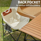 SHANQUAN 2 Pack Folding Camping Chair, Compact Camp Chair,Outdoor Lawn Portable Lightweight Backpacking Chair with Carrying Bag for Outdoor Camp,Travel,Beach,Picnic,Fishing, Hiking (Beige)