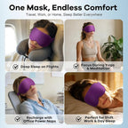 Blackout Eye Mask for Deep Sleep, 3D Weighted Sleep Mask for Women, Zero Pressure, Lash-Friendly, Perfect for Airplane Travel, Meditation, Yoga, Relaxation & Gifting, Purple