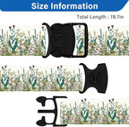 Luggage Straps for Suitcases, Travel Adjustable Belt with Quick Release Buckle, Heavy Duty Nylon Bag Packing Strap, Unique Bright Identifiers Business Travel Accessories (2 Pack) - White Flowers