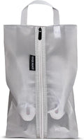 Travel Shoe Bags, Water Resistant TPU Mesh with Zipper, Travel Essentials for Men & Women (Grey, 1 Set)