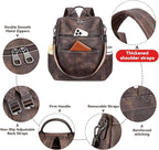 AGLOD Vegan Leather Laptop Backpack for Women 15.6 Inch Work Backpack Purse for Travel College