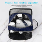 Gonex Travel Toiletry Bag Nylon, Shaving Bag Toiletry Organizer Deep Blue