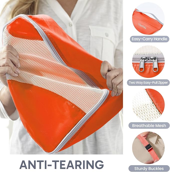 10 Set Packing Cubes for Travel, Gifts for Women Mom,Anti-Tearing Suitcase Organizer,OlarHike Vacation Essentials & Accessories for Cruise Ship
