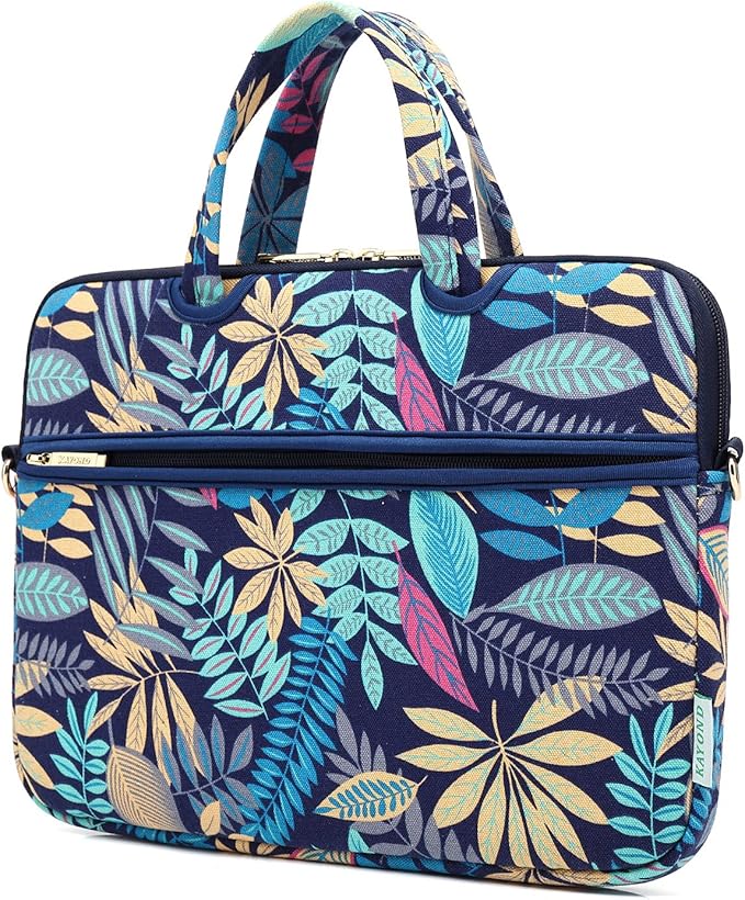 kayond Forest Series Bule Patten Waterproof Laptop Shoulder Messenger Bag Case Sleeve for 12 Inch 13.3 Inch Laptop