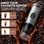 kejector Portable Coffee Maker Espresso Machine for Travel Nano Car Coffee Maker Compatible with Ground Coffee & Capsule for RV, Hiking Camping Office, Travel Espresso Maker Electric Coffee Machine