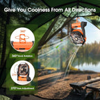 Portable Rechargeable Fan, 20000mAh Cordless Battery Powered Camping Fans with SOS & LED Lantern, Small USB C Operated Outdoor Tent Ventilador for Travel Camp Fishing Picnic Home Worksite Supplies