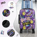 Rosamo Kid’s Luggage Set 6 Piece Suitcase Set 16" Hardside Luggage with Spinner Wheels Girls Boys Carry on Luggage Travel Rolling Luggage Airline Approved (Emoji)