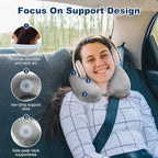 GDEOUP Travel Pillow 100% Pure Comfortable U Shape Memory Foam Pillows Neck and Head Support Portable Travel Neck Pillow Suitable for Planes Airplane for Traveling,Train,Self-Drivingng Car,(Grey)