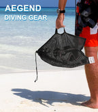 Aegend Snorkeling Gear for Adults Youth Kids, Snorkel Mask with Top Dry Valve - Panoramic View Anti-Leak and Anti-Fog with Mesh Bag for Snorkeling, Scuba Diving, Freediving & Swimming
