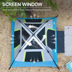 EVER ADVANCED 4 Person Blackout Camping Tent, 60s Easy Setup Instant Cabin Tent for Family, 4000mm Water-Resistant & UV Protection Light-Blocking Tent with Rainfly for Outdoor Travel, 8' x 7' x 59"