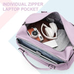 HYC00 Travel Duffel Bag,Carry-on Overnight Weekender Bags for Women,Sports Tote Gym Bag with Wet Pocket