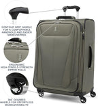 Travelpro Maxlite 5 Softside Expandable Luggage with 4 Spinner Wheels, Lightweight Suitcase, Men and Women, Slate Green, Checked-Medium 25-Inch