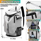 Gym Duffle Bag Backpack with Shoe Compartment,4 ways Travel Backpack for Women and Men,Multi-Functional Weekender bag with Waterproof Layer&Laptop Compartment for Fitness, Travel,Camping