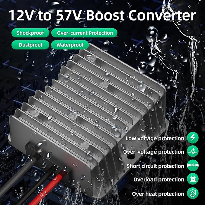 Starlink Gen 3 Power Cord 12V to 57V 4.5A Converter for Starlink Standard Gen 3 Router 12V (10-36V) Step-Up Adapter DC Male Plug Cable for RV No Worry About Voltage Drop or Rise