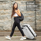 OLIXIS 28 Inch Luggage, Hardside Checked Suitcase with Spinner Wheels, Lightweight ABS Hard Shell Travel Luggage, TSA Approved Lock, Expandable Large Suitcase for Business & Travel–White