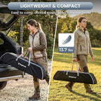 KingCamp Aluminum Folding Camping Table, 42.1" Foldable Lightweight Roll Up Camp Table Heavy Duty 2-6 People Portable Table for Camping Picnic BBQ RV, Indoor & Outdoor, Silver Black