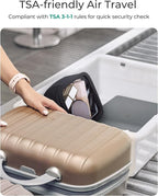 BAGSMART Mini Clear Makeup Bag for Women Portable Travel Toiletry Bag, Cute Small Water-Resistant Cosmetic Bag TSA Approved Clear Makeup Case Pouch with Zipper for Car Essentials(Blush Pink)