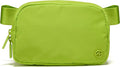 Pander Two Way Zipper Fanny Pack Nylon Everywhere Belt Bag for Women, Water Repellent Waist Packs, Crossbody Bags with Adjustable Strap(Grape Green).