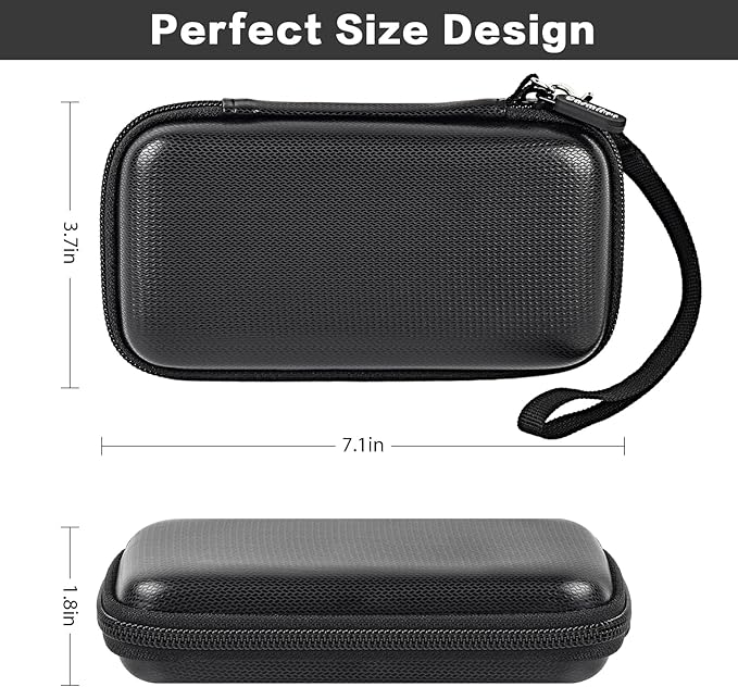Case for Anker Magnetic Battery 10,000mAh Foldable Wireless Portable Charger, 633/622/621/321 5,000mAh Power Bank (MagGo) Holder, Storage for Baseus Power Delivery -Case Only (Black, Large)