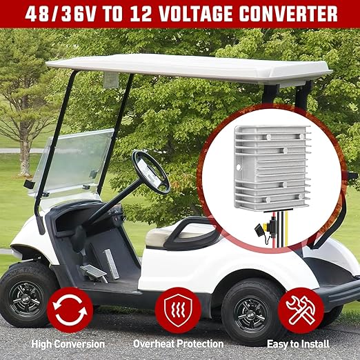 Nilight 48V 36V to 12V Voltage Converter 240W 20A Regulator Step Down to 12VDC Waterproof DC Convert Reducer Power Supply Transformer Module for Golf Cart Scooters