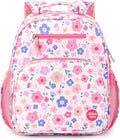 mibasies Kids Backpack for Girls: Girls Backpack 5-8 - Kindergarten Elementary School Bookbag for Girl - Floral Pink