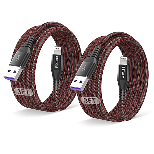 2Pack for iPhone Charger Cable 3FT, Lightning for Apple Charging Cord 3ft for iPhone 14/13/12/11 Pro/X/Xs Max/XR/8 Plus/7/6/5/SE,for IPad USB Charge Wire 3 Foot