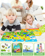 Walenced Reusable Sticker Book for Toddlers, Stickers for Kids, Toddler Sticker Book, Toddler Craft Activities, Toddler Travel Toys Boy Girl Birthday Gifts