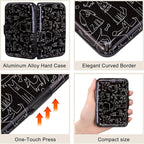 ELFISH Mini RFID Aluminum Wallet Credit Cards Holder Business Card Case Metal ID Case for Men Women (Animal)