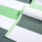 Bornbay Large Beach Towel Oversized - 40"X70" Big Cute Beach Towels, Extra Large Thick Green Pool Towel, XL Beach Towel Oversize, Giant Striped Cotton Towel for Adults