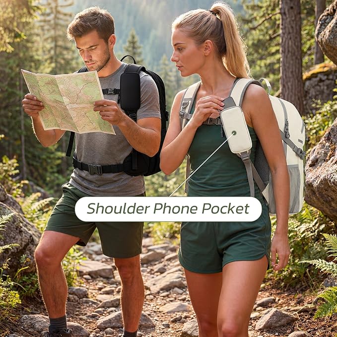TILYMOL Hiking Travel Backpack for Men Women 25L - Small Lightweight Waterproof Outdoor Camping Backpack/Day Pack, Hiking Daypack with Hydration System for Hiking, Travel, Sports, Running, Biking