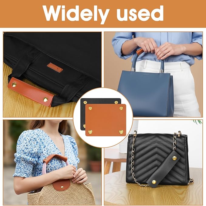 4 Pack Bag Handles Wrap, Purse Handle Covers, Handbag Handle Wrap Covers, Leather Luggage Handles Wraps for Handbags for Shopping Travel