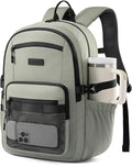 LOVEVOOK Laptop Backpack Women/Men with 40oz Cup Holder Buckle Strap, 15.6 Inch Tech-Ready Work Backpack, TSA-compliant for Travel & College with Versatile Mesh Pocket, Sage Green