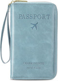 Leather RFID Blocking Passport Holder Travel Wallet, Passport Cover/Travel Wallet for Women/Men with