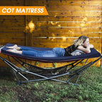 CYMULA Camping Cot Mattress 2in Memory Foam Sleeping Pad,Soft Warm Non-Slip Camping Mattress Topper with Retaining for Adults,Portable Roll up Pad for Travel（only Mattress）