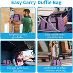 Apenze Small Gym Bag 14 inch lightweight Carry On Mini Duffel Bag for Travel Sport - Lavender Purple