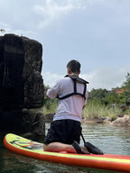 Adult Automatic Inflatable Kayak Vest PFD,Water Sports Vest for Boating Fishing Kayaking SUP Paddleboarding（fit Weight Below 330 lbs）
