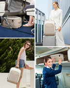 LOVEVOOK Large Travel Backpack for Women, TSA Carry on Backpack for Airplanes, 40L Personal Item Travel Bag for Women fits 17" Laptop,Waterproof Carry on Bag Airplane Approved with 3 Packing Cubes