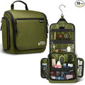 Travel Toiletry Bag for Men and Women - (10.6”x10.6”x3.2”) Large Hanging Toiletry Organizer - Waterproof Hygiene Bag with Metal XXL Swivel Hook, with Sturdy Zippers and 19 Compartments for Toiletries