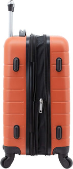 Wrangler Smart Spinner Hardside Luggage, 3 Piece Set, Burnt Orange