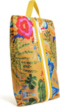 Shoe Bags for Travel - Footwear Organizer for Suitcases, Gym, Work Trips (Yellow Flower)