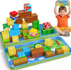 KAEILORU Magnetic Blocks Travel Toys for Kids Ages 4-8, 35 PCS Magnetic Cubes STEM Learning Set with Portable Iron Storage Box Construction Learning Toys for Toddlers Ages 3-5