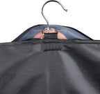 Univivi Garment Bag 60 inch Lightweight Suit Bags for Closet Storage, 8 Pack Garment Bag for Dresses Long with Zipper and Eye-Hole Carry Handles for Folding for Tuxedos Coats Dresses, Black