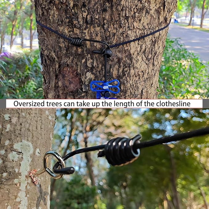 Portable Travel Clothesline with Line Winder Camping Clothesline for Indoor Outdoor Cruise Clothes line RV Clothes line Hotel Laundry line