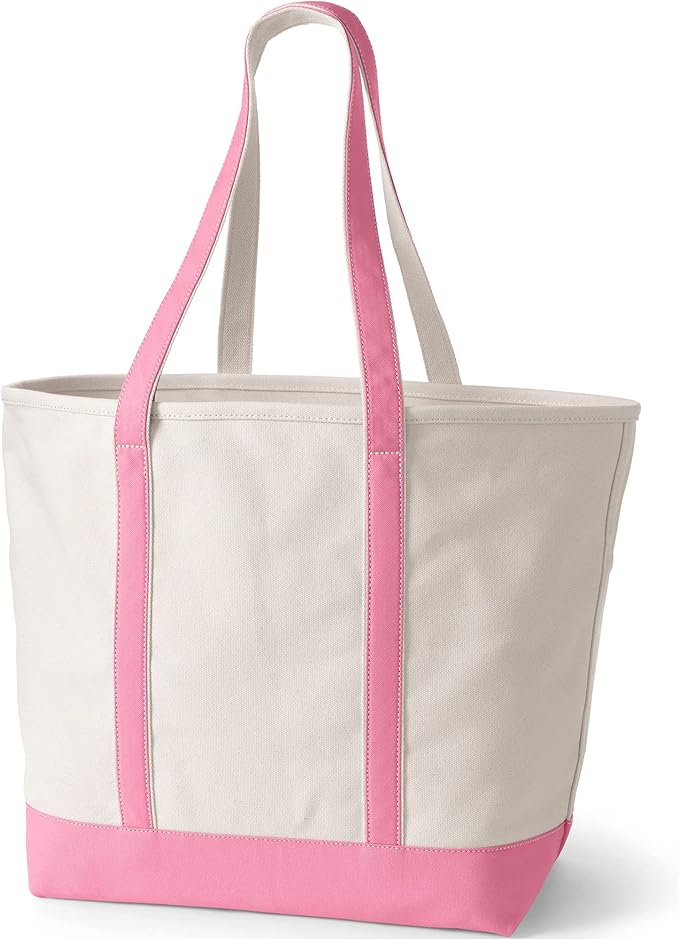 Lands' End Open Top Canvas Tote Bag