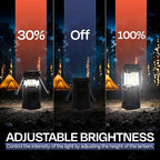 Rechargeable Camping Lantern, Pack of 2 - LED Camping Lantern Battery Powered, Waterproof Solar Lantern for Emergency, Hiking & Power Outages | USB-C Rechargeable, Collapsible, 360° Light