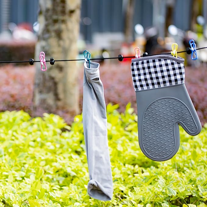 Retractable Clothesline, Portable Clothes Line for Travel with 12 Clothes Clips, for Indoor Laundry Drying line,Outdoor Camping Accessories (Black-Rope)